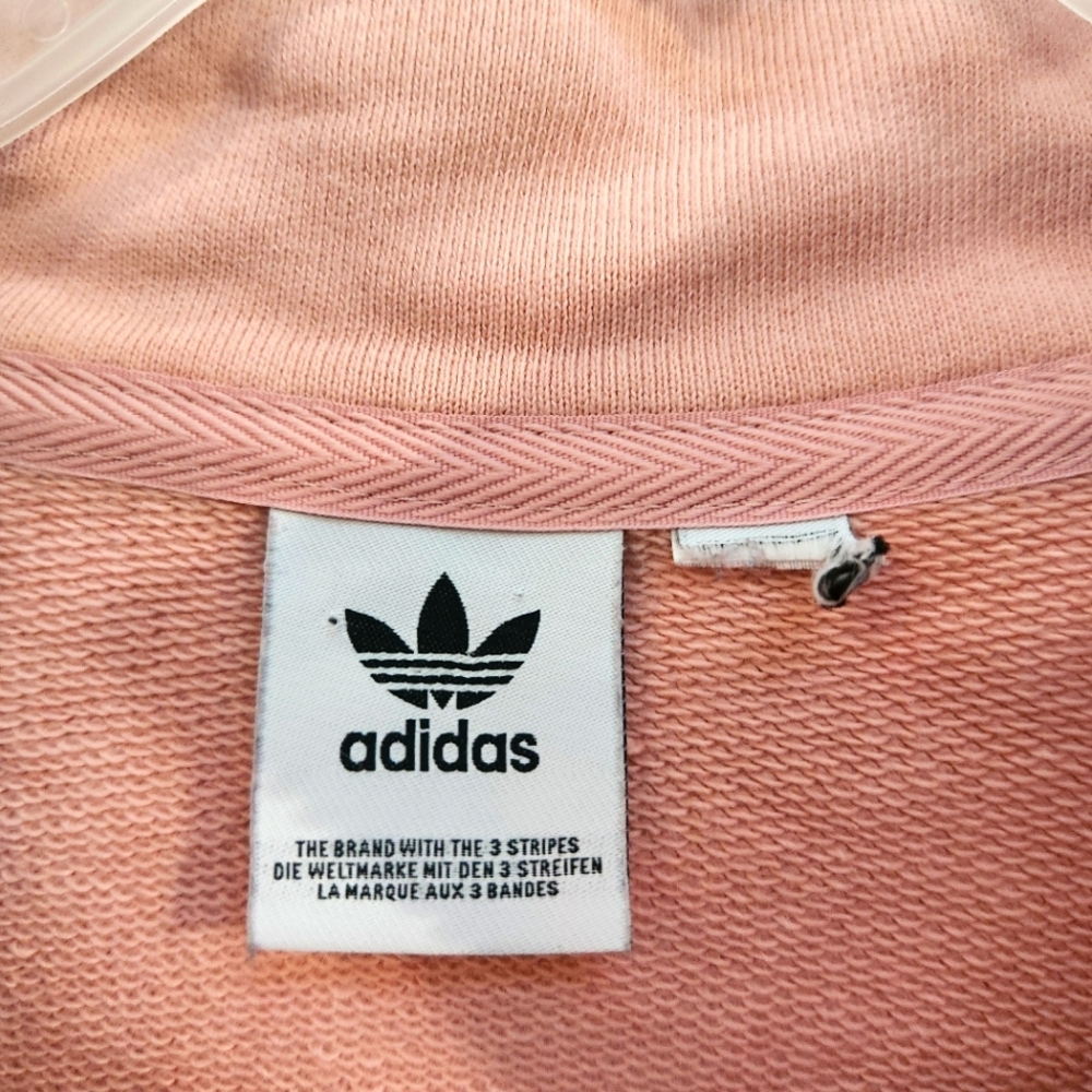 Adidas Women's Pink Cropped Pullover - Picture 5 of 8